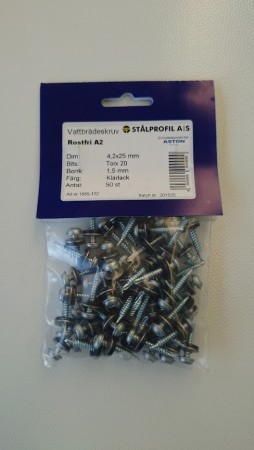 Vannbrettskrue 4,2x25mm C4 (50stk/pose)